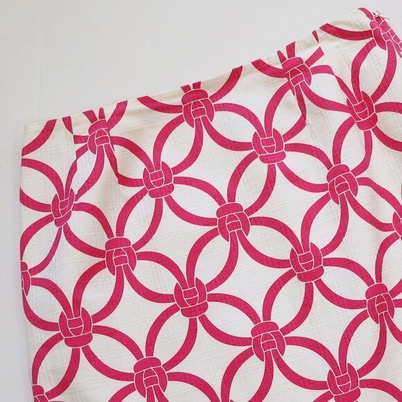 TALBOTS Size 10 White & Pink Skirt Career Business - Picture 2 of 6